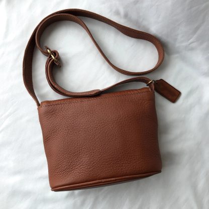 Caramel Brown Cowhide Small Square Bag - Image 4