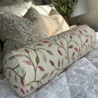 Retro Embroidered Cylindrical Pillow