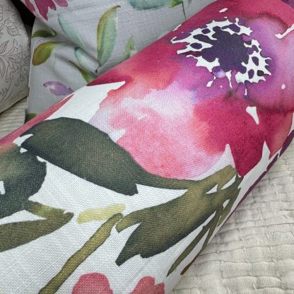 Floral Cylindrical Pillow - Image 7