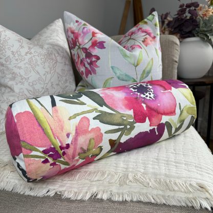 Floral Cylindrical Pillow