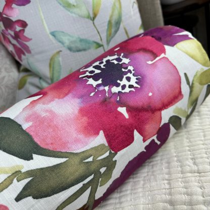 Floral Cylindrical Pillow - Image 3