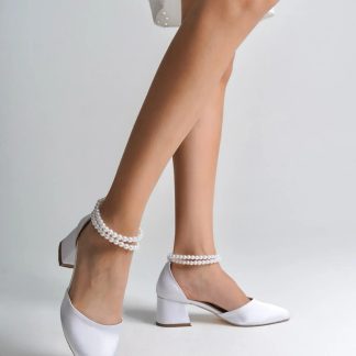 French elegant satin shoes