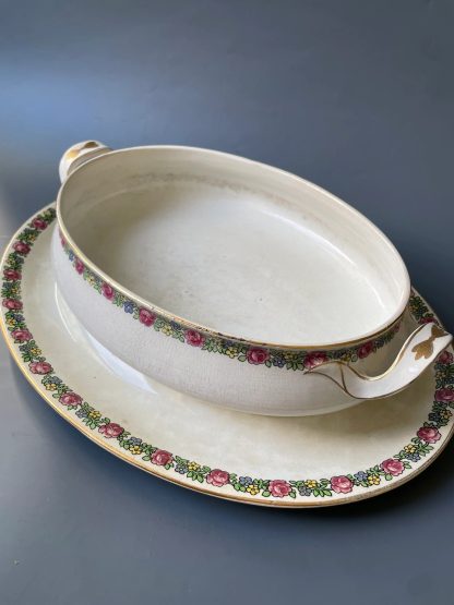 Vintage floral two-handled porcelain set - Image 2