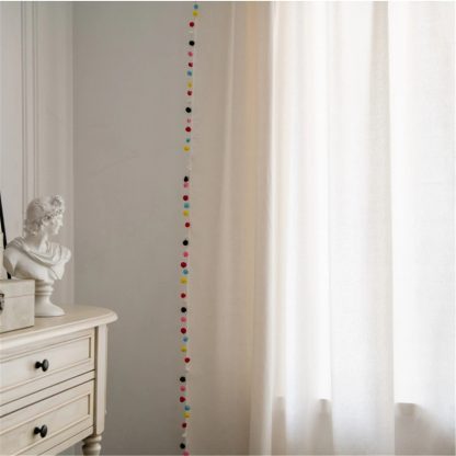 Colorful pompoms decorative curtains - Image 6