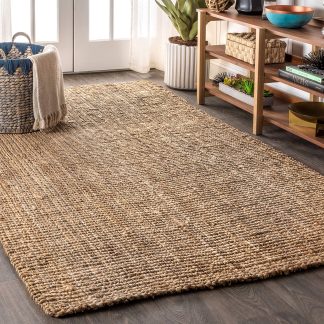 Natural jute woven rug