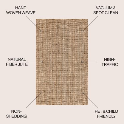 Natural jute woven rug - Image 8