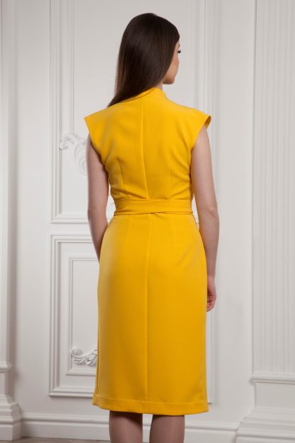 Sun Yellow Wrap Dress - Image 3