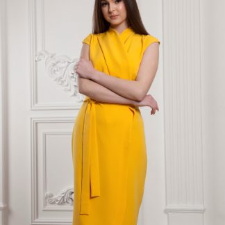 Sun Yellow Wrap Dress