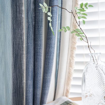 Fresh striped tassel curtains - Image 6