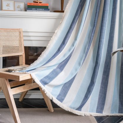 Fresh striped tassel curtains - Image 5