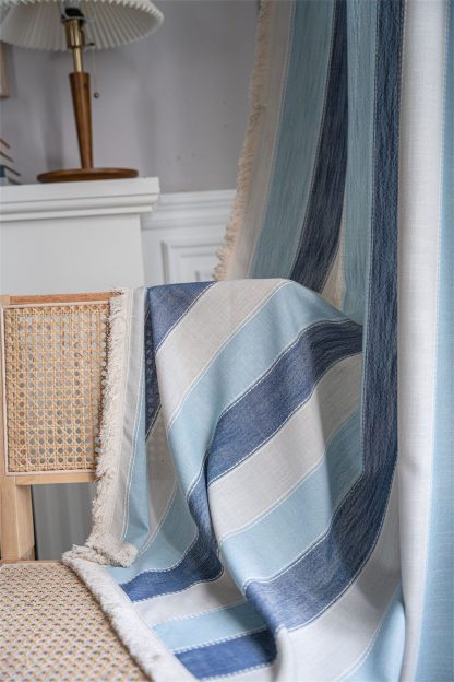 Fresh striped tassel curtains - Image 3