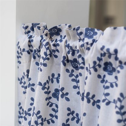 Blue and white tassel short curtain - Image 4