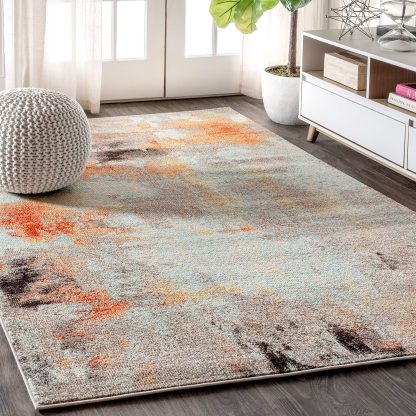 Artistic abstract ink carpet