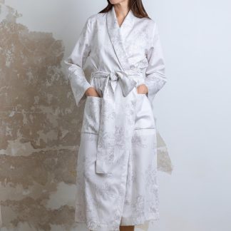 Elegant Jacquard Satin Nightgown