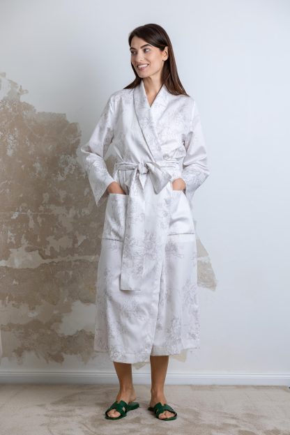 Elegant Jacquard Satin Nightgown