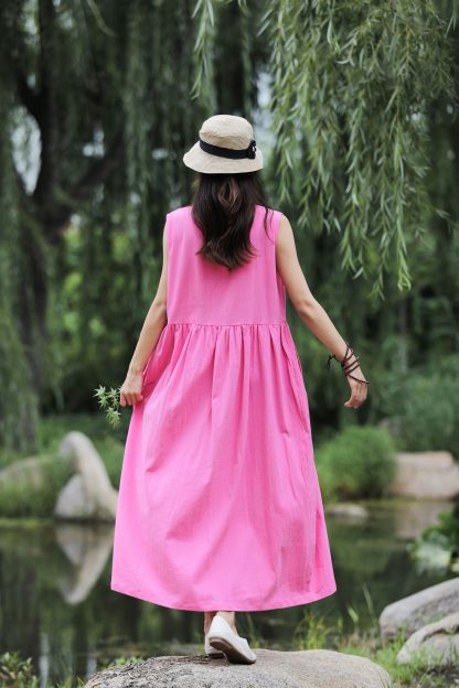 Rose red dress - Image 4