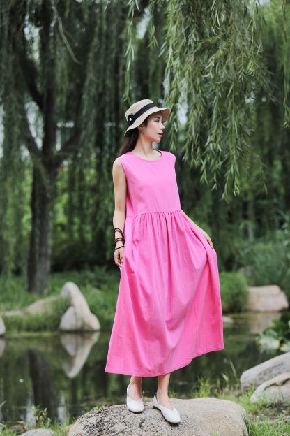 Rose red dress - Image 2