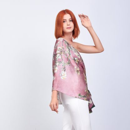Floral silk shawl - Image 3
