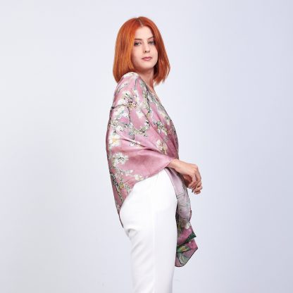 Floral silk shawl - Image 2