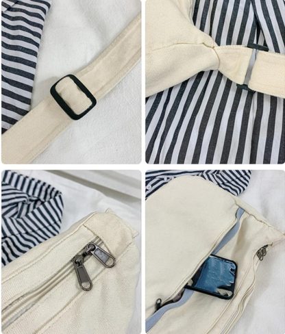 Off-white contrast canvas shoulder bag - Image 6