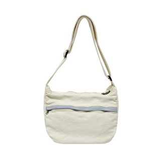 Off-white contrast canvas shoulder bag