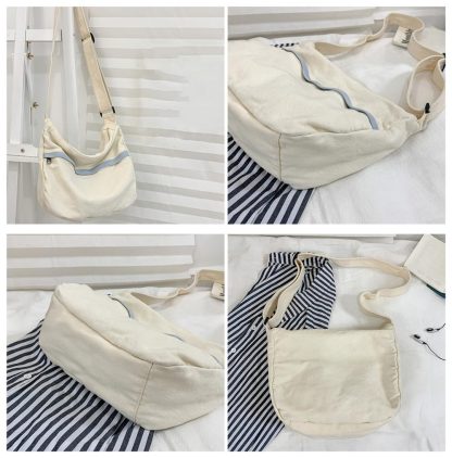 Off-white contrast canvas shoulder bag - Image 4