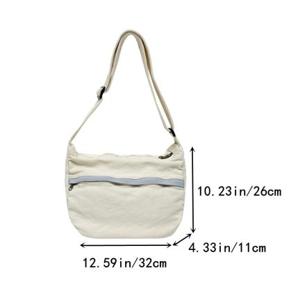 Off-white contrast canvas shoulder bag - Image 3