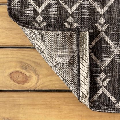 Geometric texture outdoor woven rug - Image 7