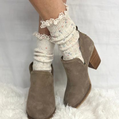 Colorful Polka Dot Cream Socks - Image 4