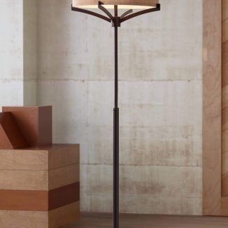 Modern simple style fabric lampshade floor lamp