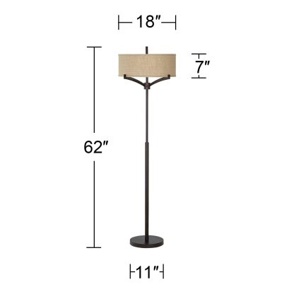 Modern simple style fabric lampshade floor lamp - Image 2