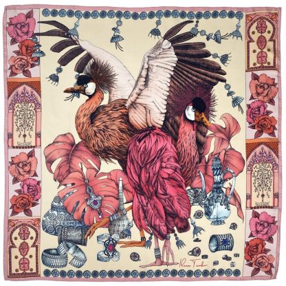 Silk printed square scarf - Image 9