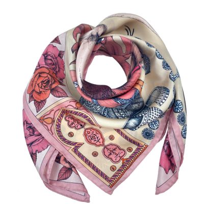 Silk printed square scarf - Image 7