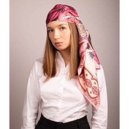 Silk printed square scarf - Image 6