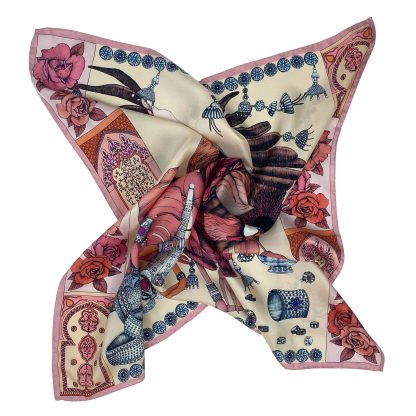 Silk printed square scarf - Image 5