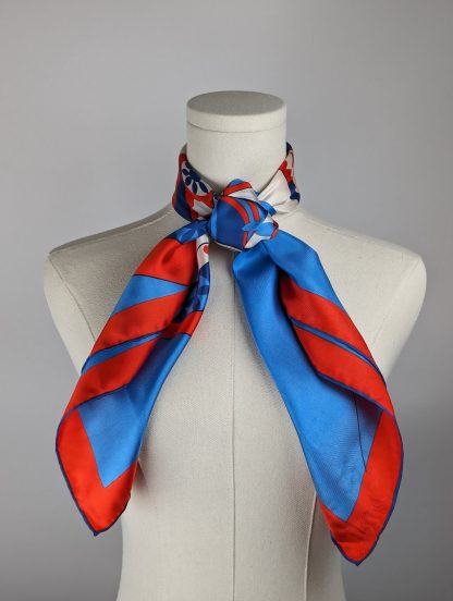Geometric Art Silk Square Scarf - Image 4