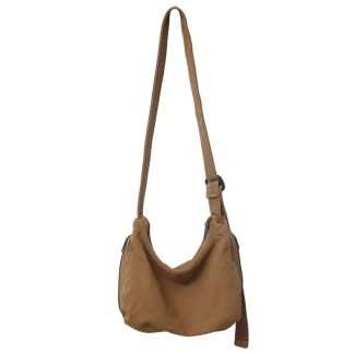 Khaki Canvas Casual Shoulder Bag