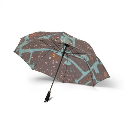 Retro Art Print Folding Umbrella - Image 4