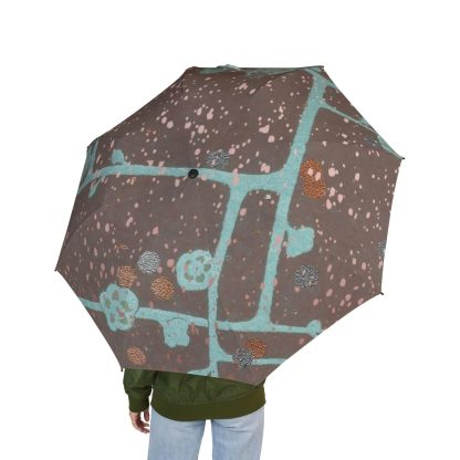 Retro Art Print Folding Umbrella - Image 3