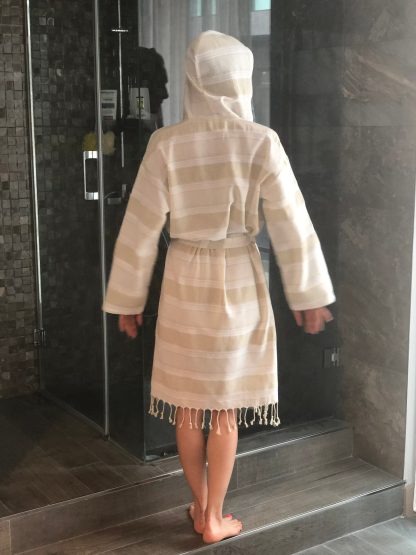 Natural linen bathrobe - Image 4