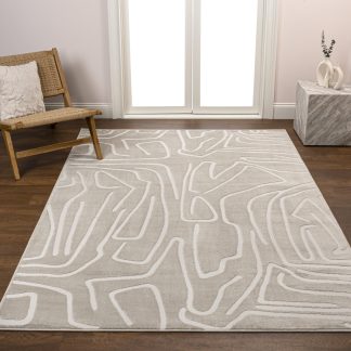 Artistic abstract line carpet