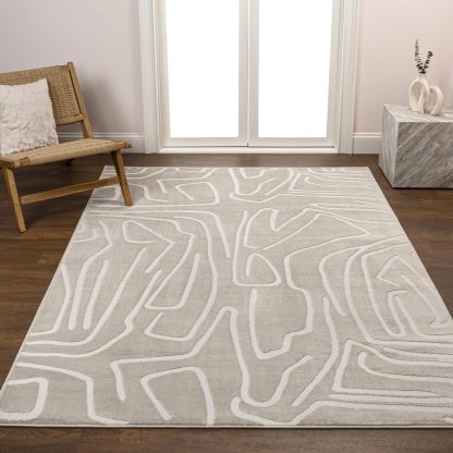 Artistic abstract line carpet