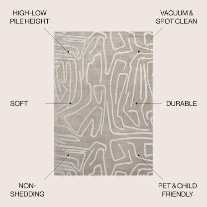 Artistic abstract line carpet - Image 5