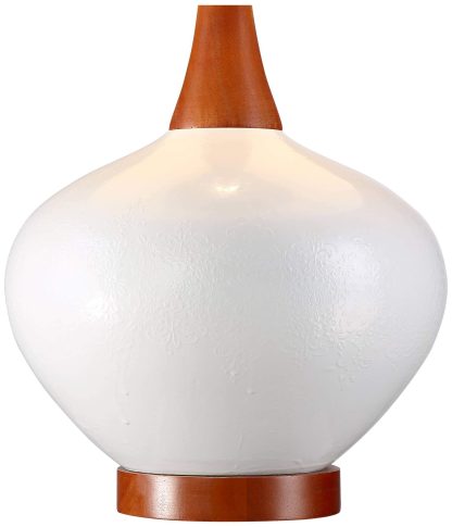 Ceramic Solid Wood USB Desk Lamp - Image 8