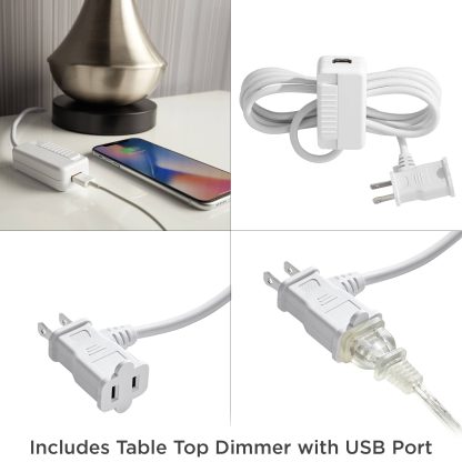 Ceramic Solid Wood USB Desk Lamp - Image 5
