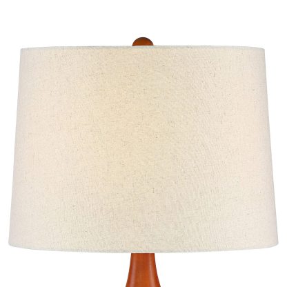 Ceramic Solid Wood USB Desk Lamp - Image 2