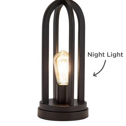 Retro industrial style wrought iron table lamp - Image 8