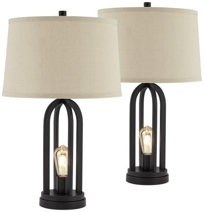 Retro industrial style wrought iron table lamp - Image 5