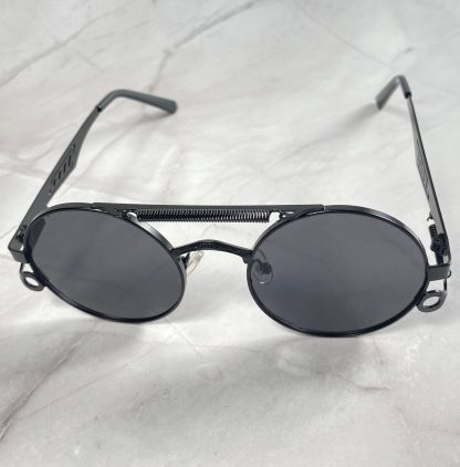 Steampunk round frame sunglasses - Image 4