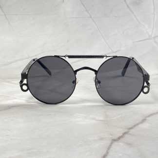 Steampunk round frame sunglasses